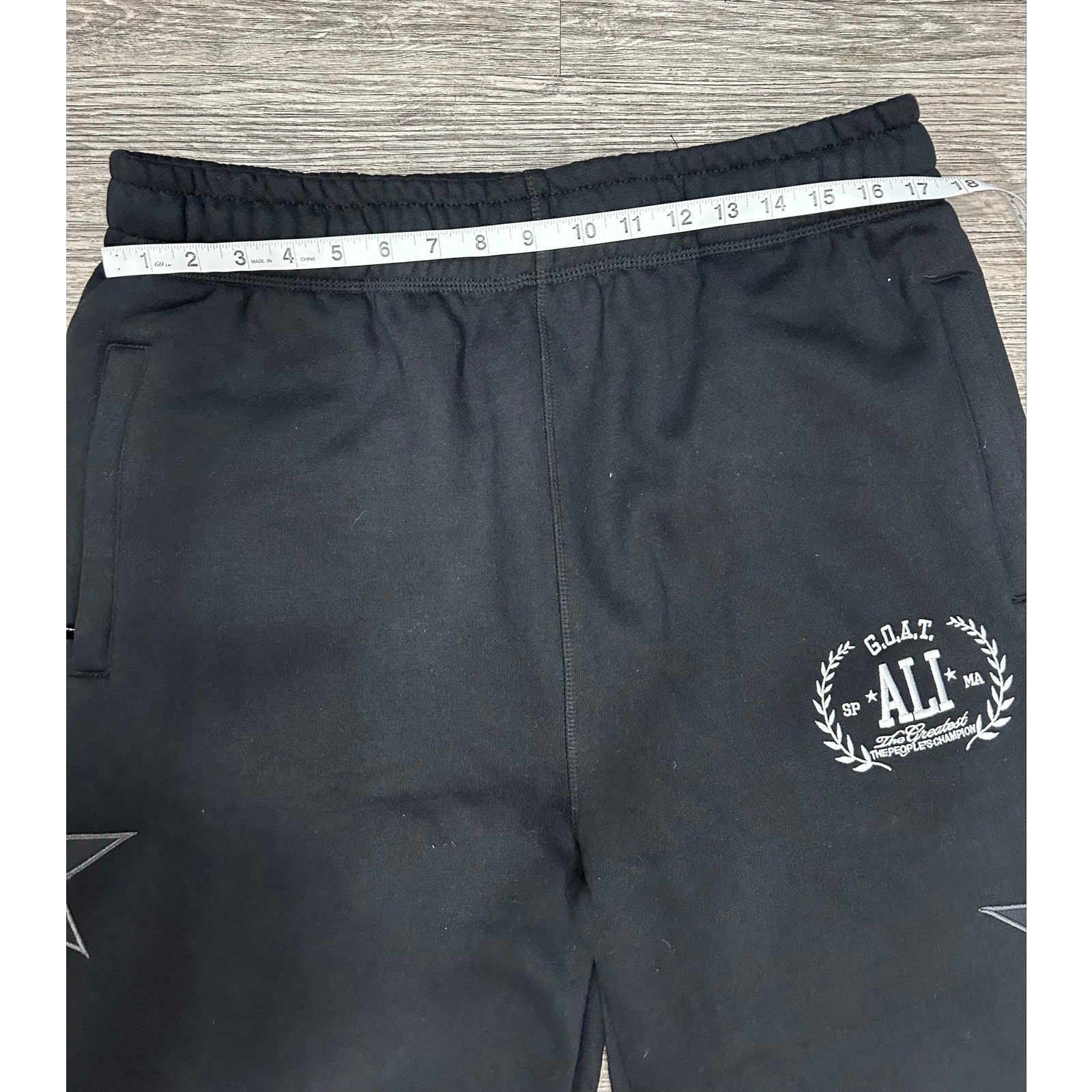 Nwt Shoe Palace X Muhammad Ali Stars Sweatpants Men's Xl Black Goat Joggers — image 5 of 8